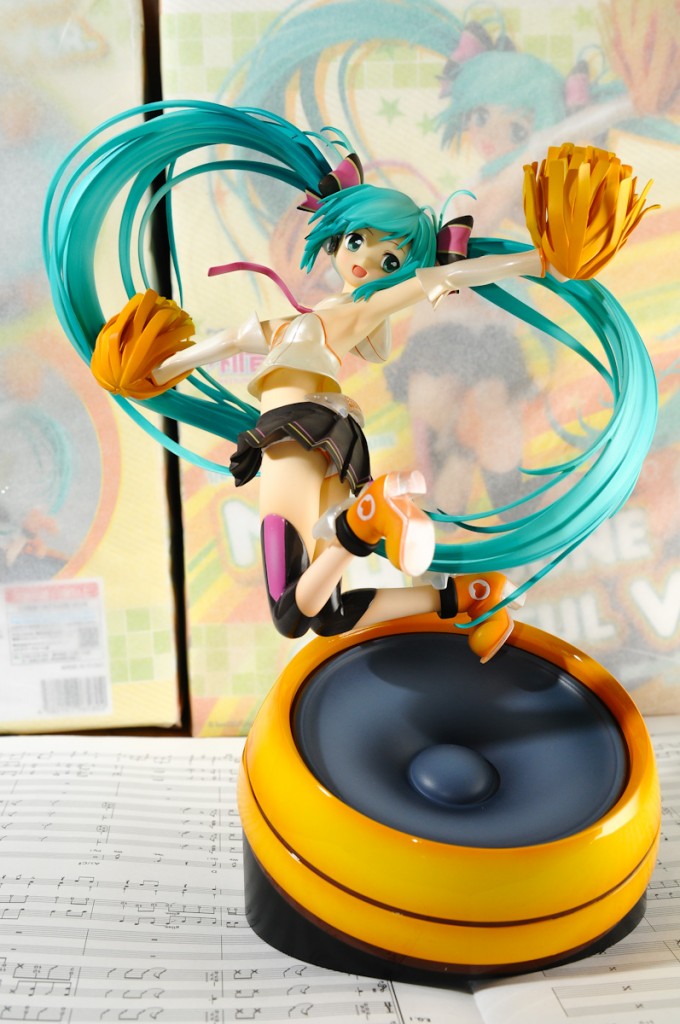 cheerful miku figure