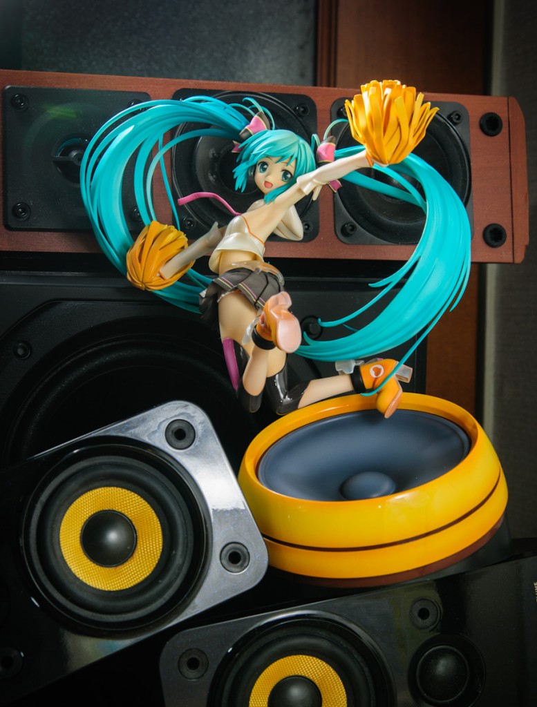 cheerful miku figure